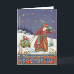 Navidad personalizado en la tarjeta de Rusia<br><div class="desc">dentro de un verso hermoso,  "oí las campanas el día de navidad. Su viejo juego familiar del villancico,  y salvaje y dulce la repetición de las palabras de la paz en la tierra,  voluntad a los hombres" www.zazzle.com/Bridalshop1</div>