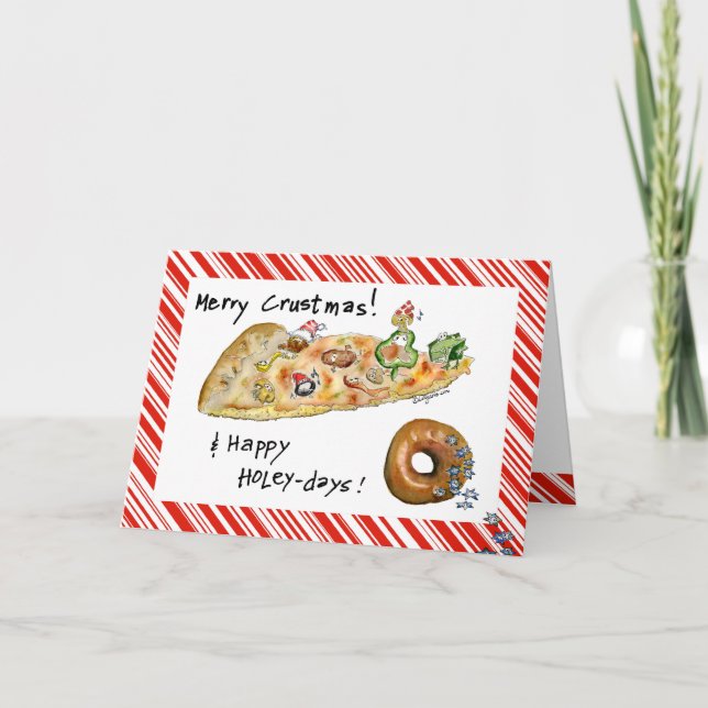Navidad pizza y buñuelo del dibujo animado (Anverso)