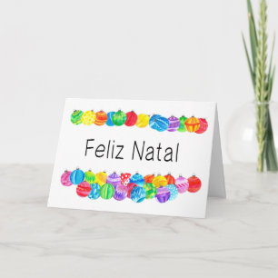 Navidad portugués natal de Feliz, acuarela