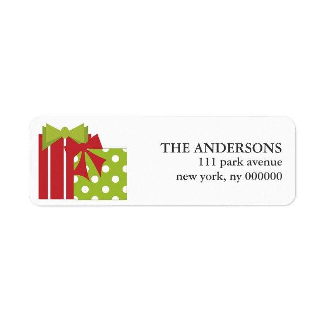 Navidad Presenta etiquetas (Frente)