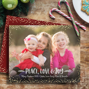 Navidad Presupuesto Foto Paz Amor Alegría Tarjeta 