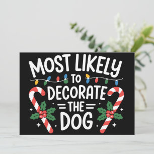 Navidad Probablemente Decorar Perro Familia Navida