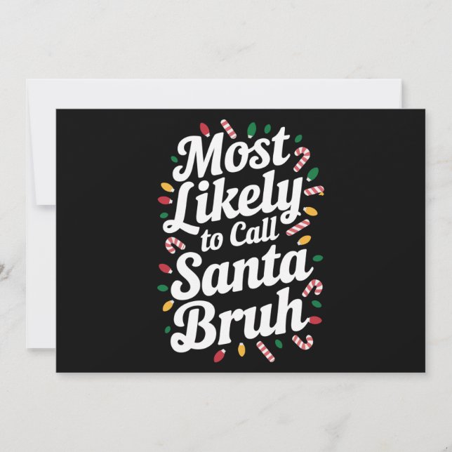 Navidad Probablemente Llame a Santa Bruh Xmas Fami (Anverso)