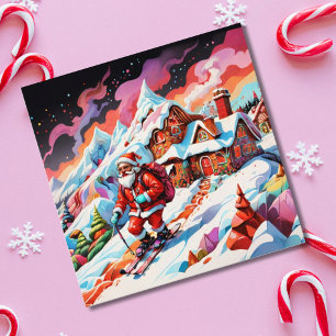 navidad psicodélica esquí santa