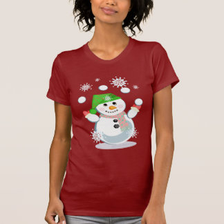 Navidad que hace juegos malabares la camiseta del