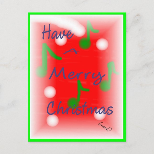 Navidad que saluda la postal (Anverso)