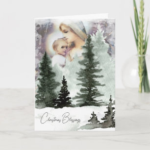 Navidad Religiosa Jesús Acuarela Naturaleza