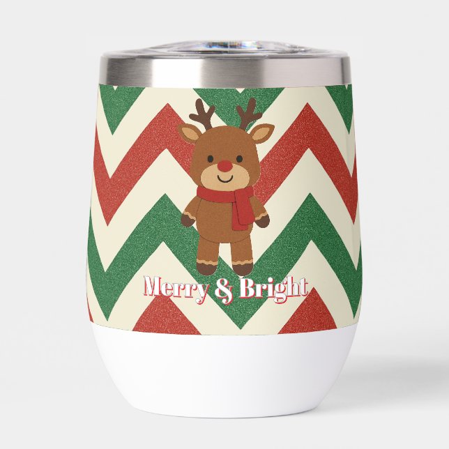 Navidad Reno Cheetah Merry & Bright (Frente)