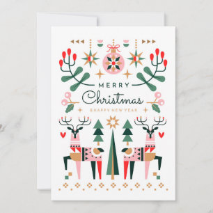 Navidad Reno Geométrico
