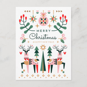 Navidad Reno Geométrico