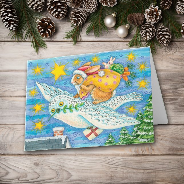 Navidad retro del conejito de Santa (Subido por el creador)