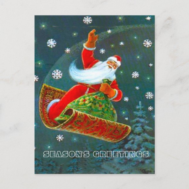 Navidad retro del vintage, la alfombra mágica de (Anverso)