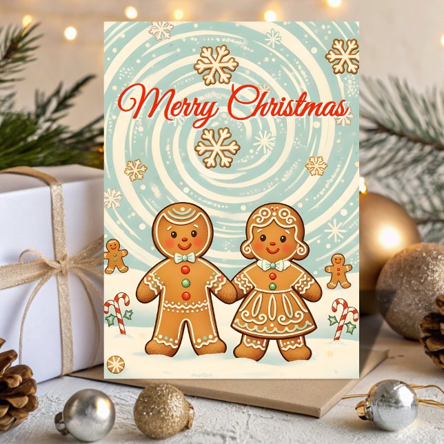 Navidad Retro Gingerbread Blizzard (Subido por el creador)