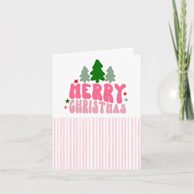 Navidad Retro Merry personalizada (Anverso)