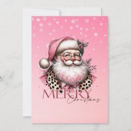 Navidad Retro Rosa Santa Merry