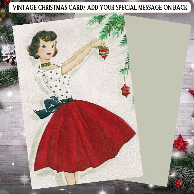 Navidad Retro  Señora de Rojo (Subido por el creador)
