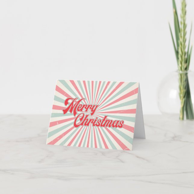 Navidad Retro Sunburst Merry (Anverso)