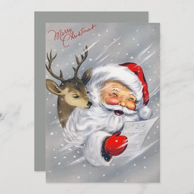 Navidad retro vintage (Anverso / Reverso)