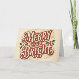 Navidad Retro Vintage Alegre y Brillante