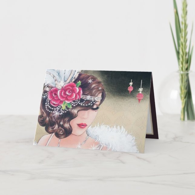 Navidad retro vintage Art Déco (Anverso)