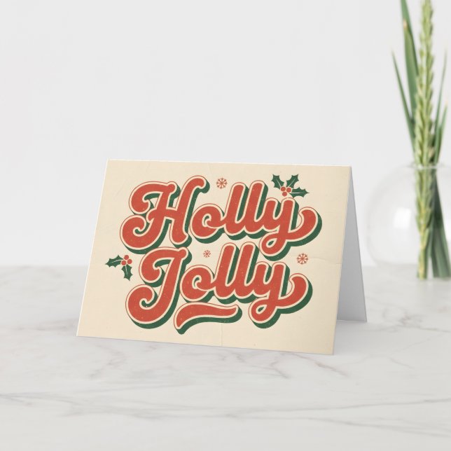 Navidad Retro Vintage Holly Jolly (Anverso)