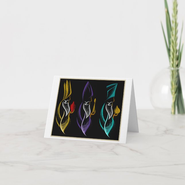 Navidad Reyes Magos estilo bordado se traduce como (Anverso)