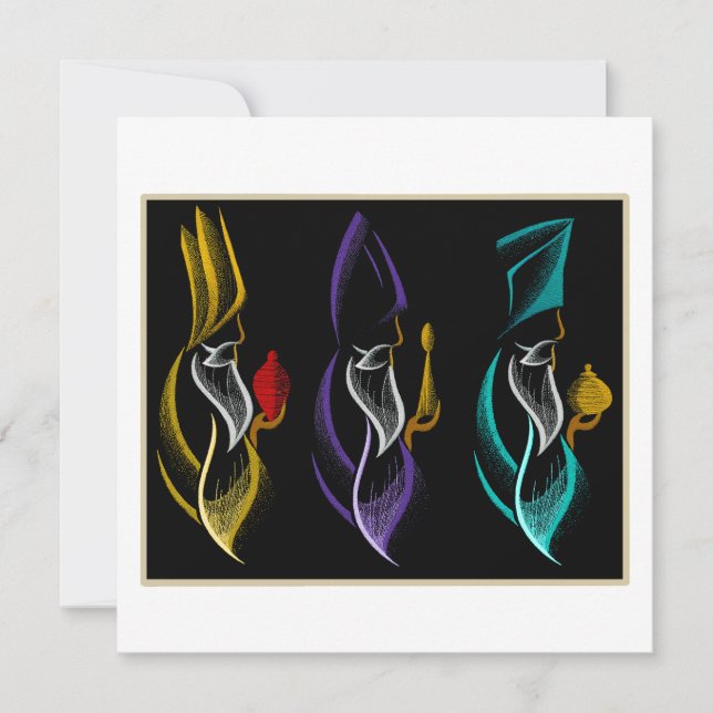 Navidad Reyes Magos estilo bordado se traduce como (Anverso)