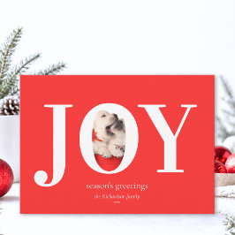 Navidad Roja Alegría Foto de Mascota Personalizada