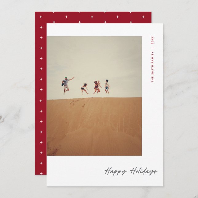 Navidad Roja Minimalista Moderna (Anverso / Reverso)