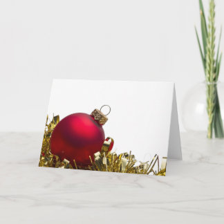 Navidad rojo chuchería y malla del oro en blanco