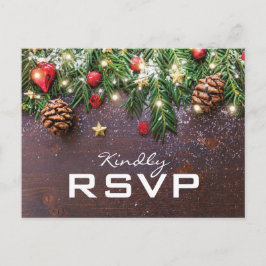 Navidad Rural de Campo Invitación de Boda de Invie