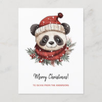 Navidad Rusa Panda Santa Merry