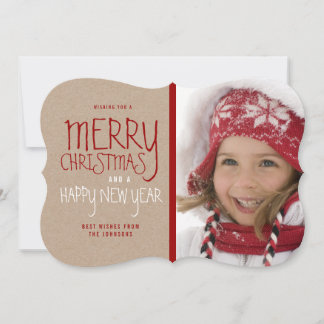 NAVIDAD RÚSTICA DE MERRY | TARJETA DE FOTOGRAFÍA D