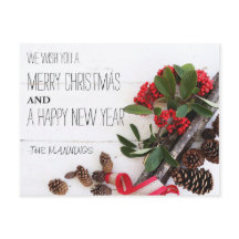 NAVIDAD RÚSTICA DE MERRY | TARJETA POSTAL DE LA FO