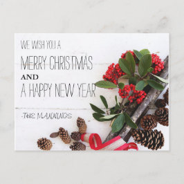 NAVIDAD RÚSTICA DE MERRY | TARJETA POSTAL DE LA FO