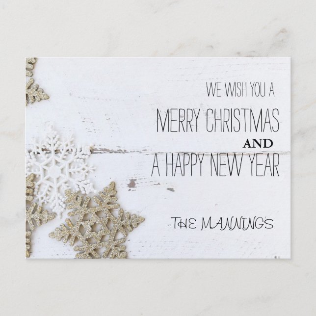 NAVIDAD RÚSTICA DE MERRY | TARJETA POSTAL DE LA FO (Anverso)