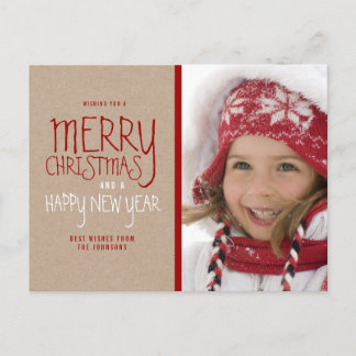NAVIDAD RÚSTICA DE MERRY | TARJETA POSTAL DE LA FO