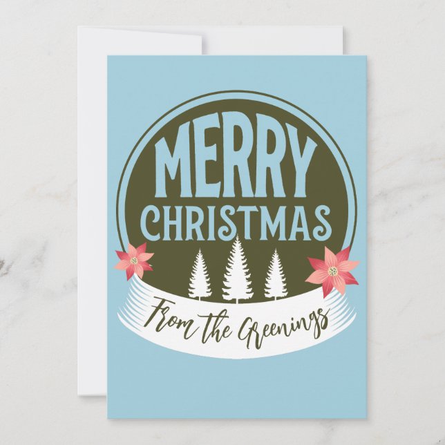 Navidad rústica vintage familia tradicional (Anverso)