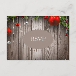 Navidad rústico que casa la invitación RSVP