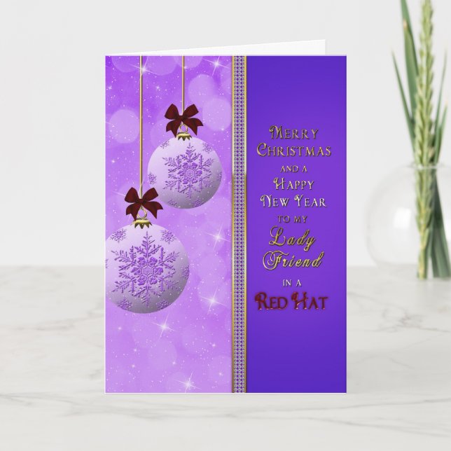 Navidad - señora en el saludo de Red Hat (Anverso)