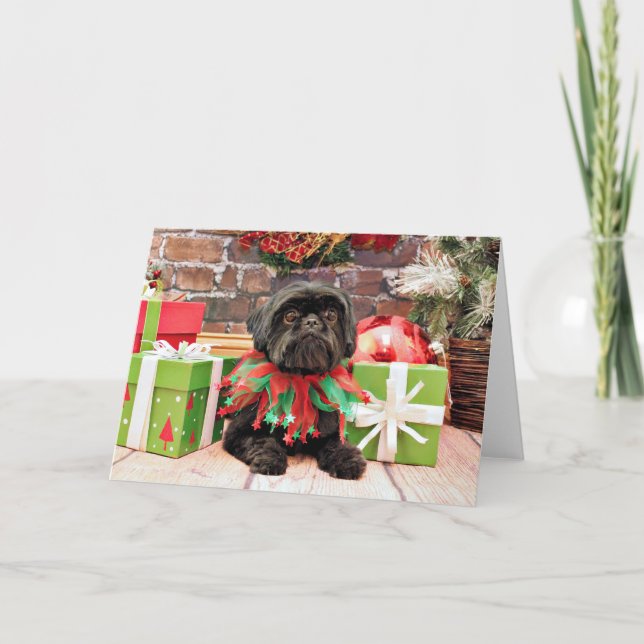 Navidad - Shih Tzu - lirio (Anverso)