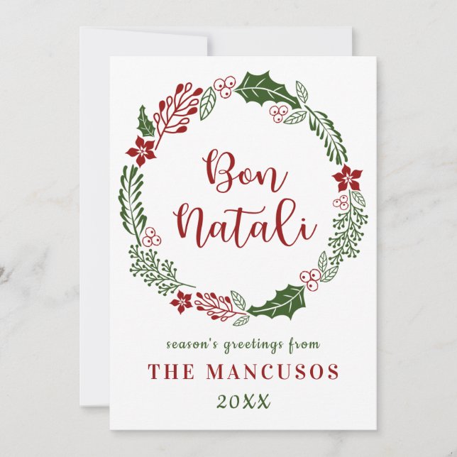 Navidad siciliana alegre, personalizada (Anverso)