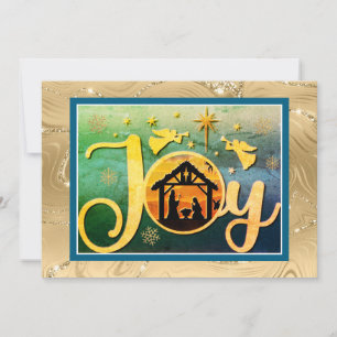 Navidad Silueta Moderna de Oro "ALEGRÍA" Natividad