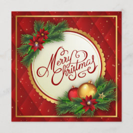 Navidad Silver y Red Merry| Invitación