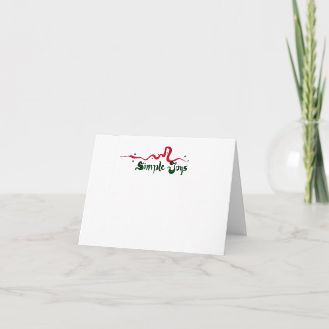 navidad simple del notecard de las alegrías (Anverso)