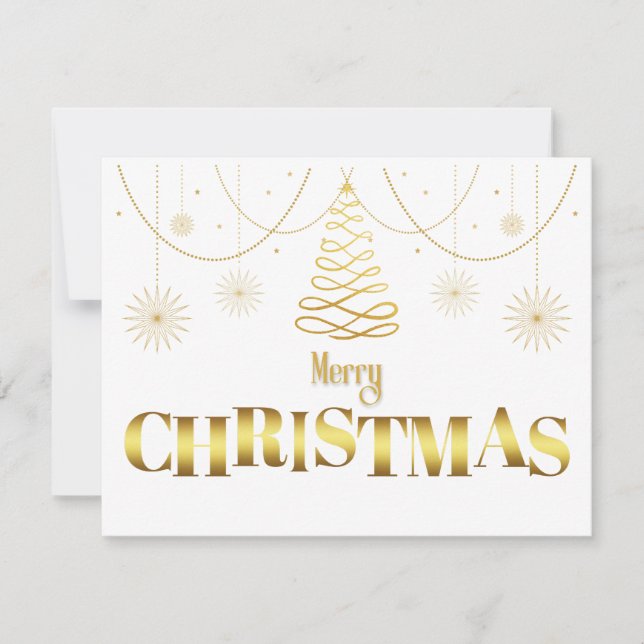 Navidad simple destello oro y blanco  (Anverso)