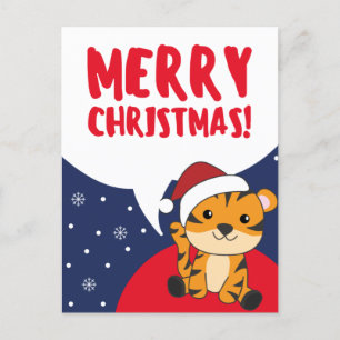 Navidad Tigre Nieve Animales Invernales Tigre Fies