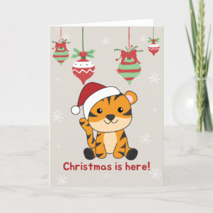 Navidad Tigre Nieve Animales Invernales Tigre Fies