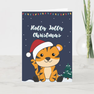 Navidad Tigre Nieve Invierno Animales Tigre Fiesta