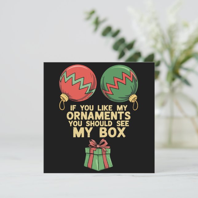 Navidad traviesa si te gustan mis adornos (Anverso de pie)